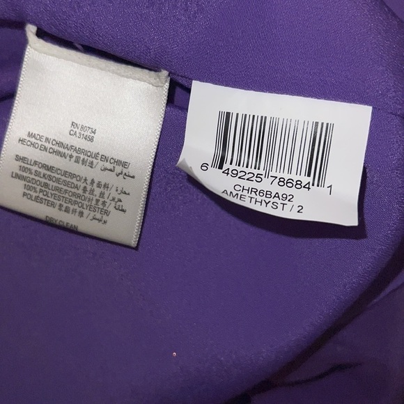 BCBGMaxazria Ruffled Silk Tuxedo Halter Dress Size 2 - Picture 8 of 8